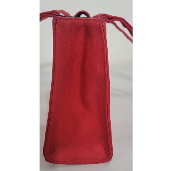 Kate Spade Red Handbag Small Double Straps Purse Satin Vintage Bag Snap Close - Picture 5 of 13